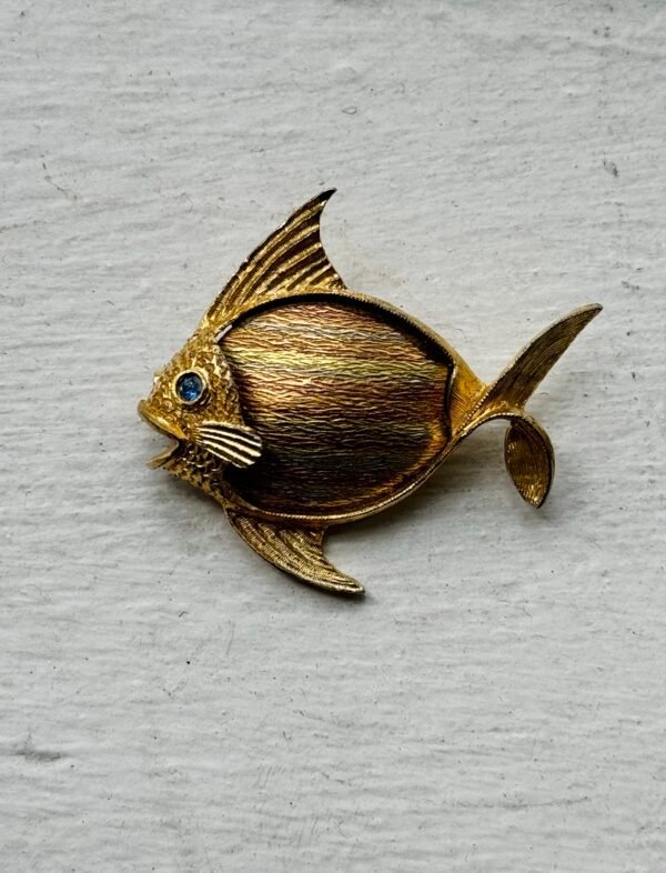 Vintage Fish Brooch Pin J.J.