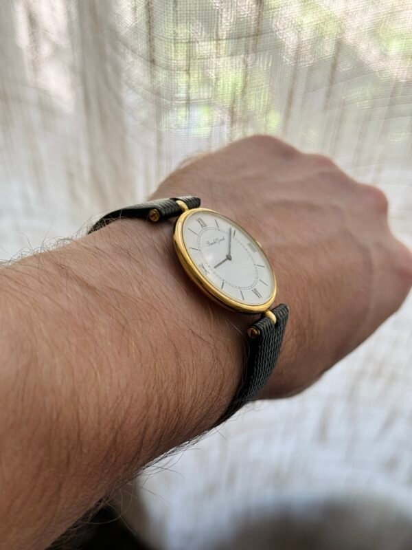 Bueche Girod Vintage Ultra Thin Manual Wind Watch 18k Serviced W/Box - Image 4