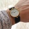 Bueche Girod Vintage Ultra Thin Manual Wind Watch 18k Serviced W/Box