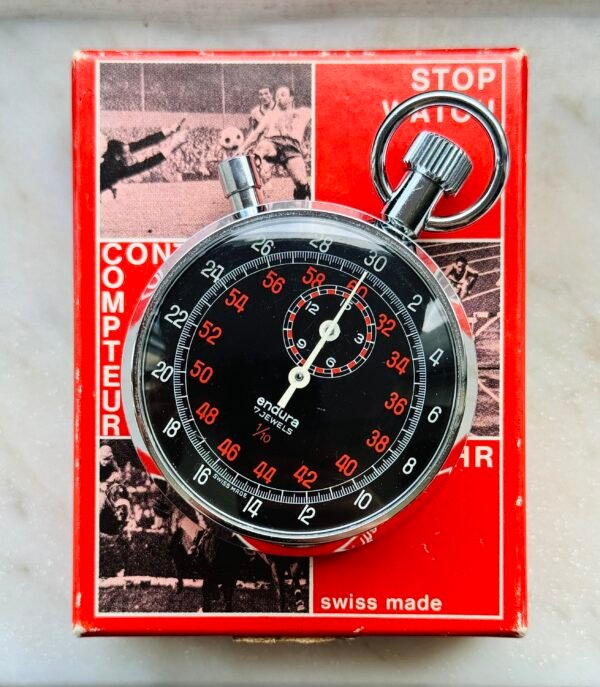 Vintage Endura Stopwatch w/Box 53mm