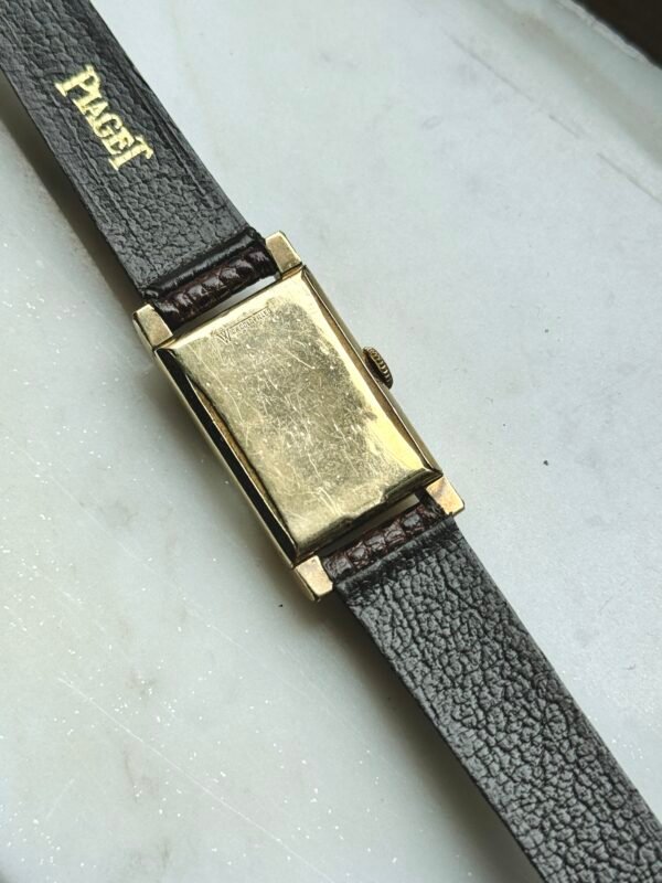 Vintage LeCoultre Manual Wind Tank Watch 10k Gold Filled - Image 3