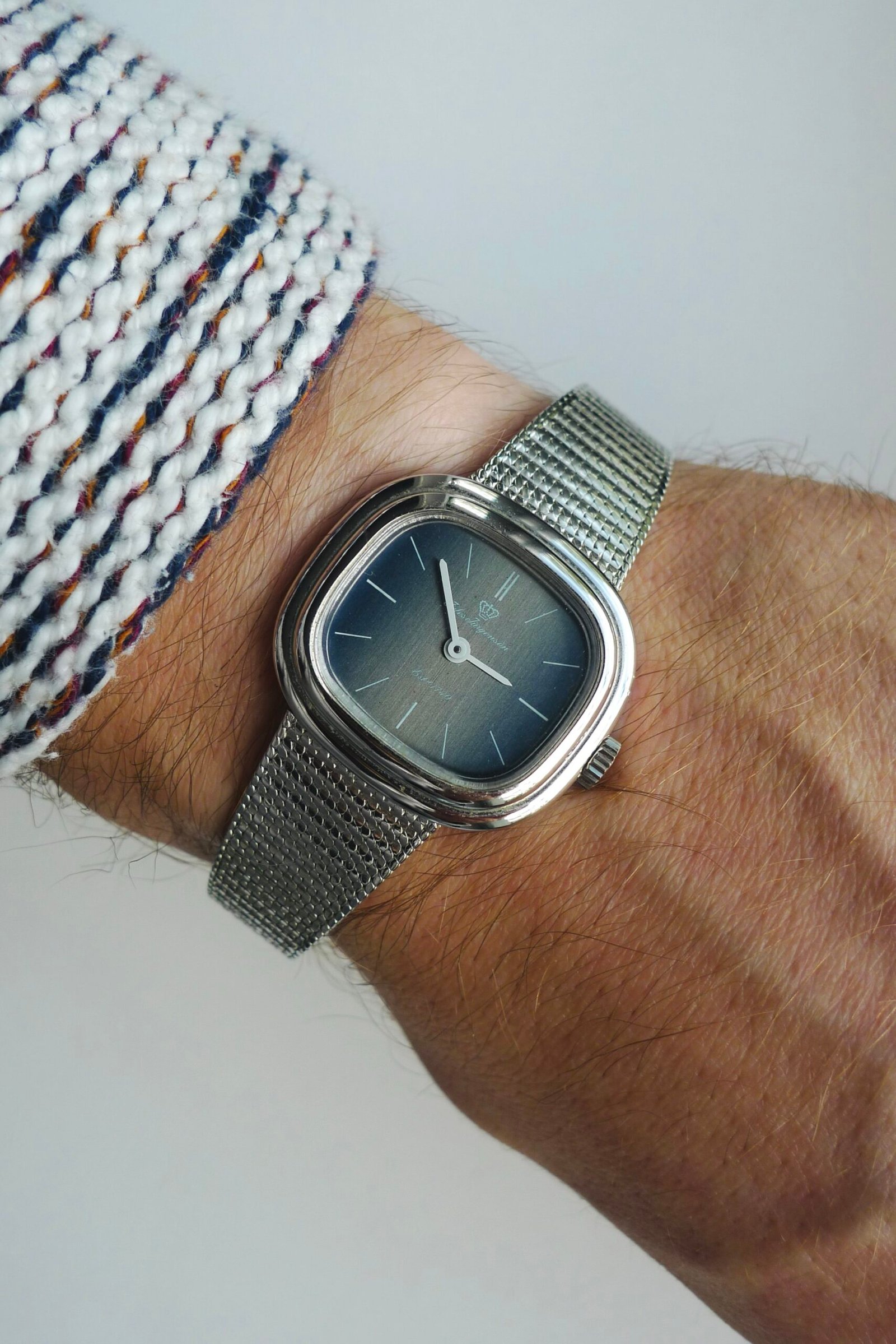 Vintage Jules Jurgensen Manual Winding Watch Blue Shades Dial