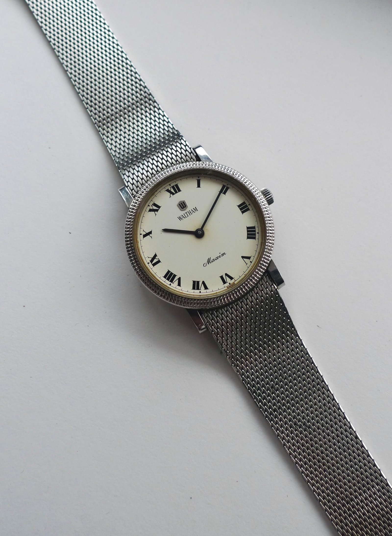 Vintage Waltham Maxim Manual Wind Watch 34mm - Image 3