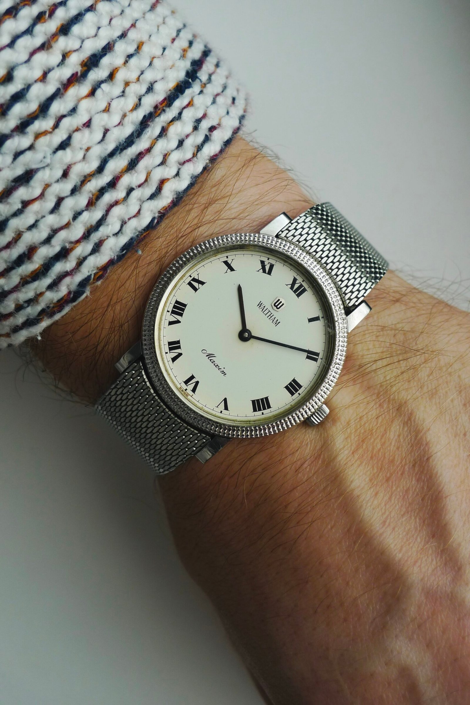 Vintage Waltham Maxim Manual Wind Watch 34mm