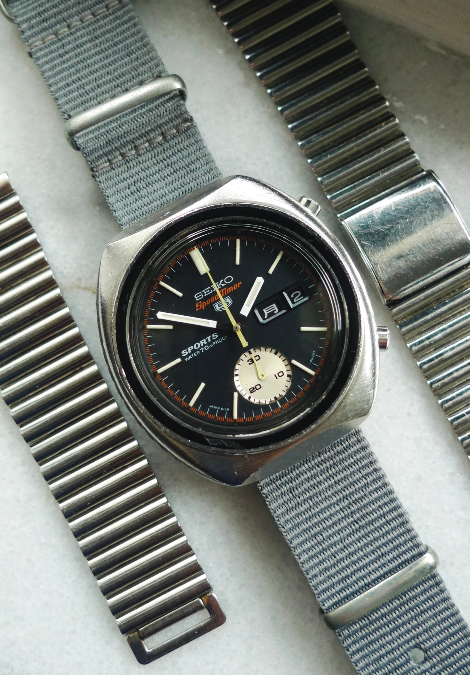 Vintage Seiko 5 Sports Speed-Timer 6139-8001