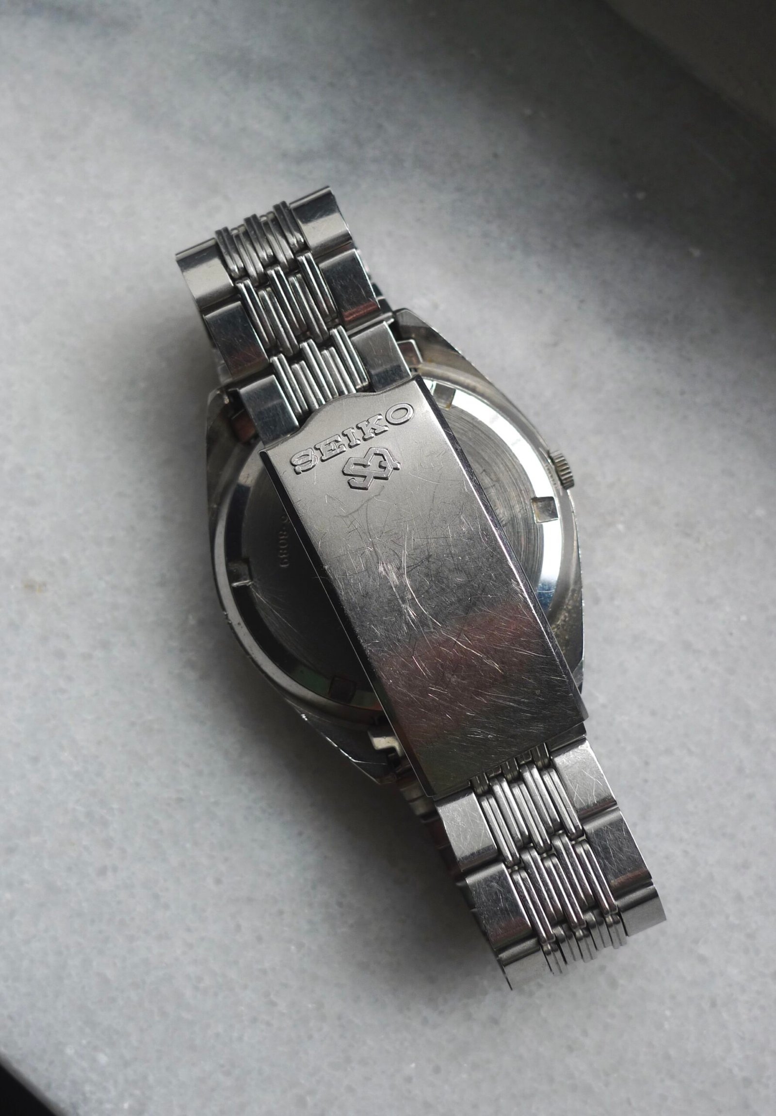 Vintage 1977 Seiko SQ Day Date Quartz 4336-8089 36mm Original Bracelet - Image 4