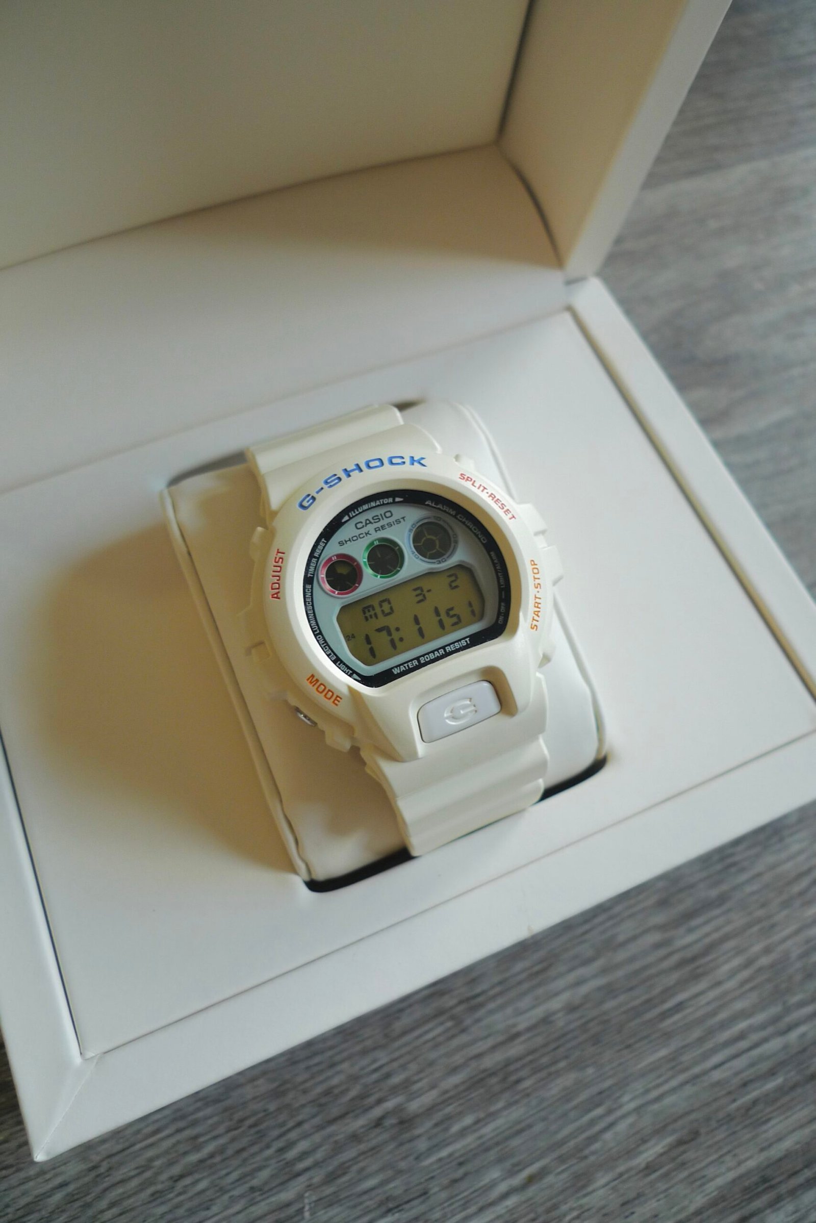 G-SHOCK x John Mayer x Hodinkee Ref. 6900-PT80 White/Cream Full Set Box and Papers