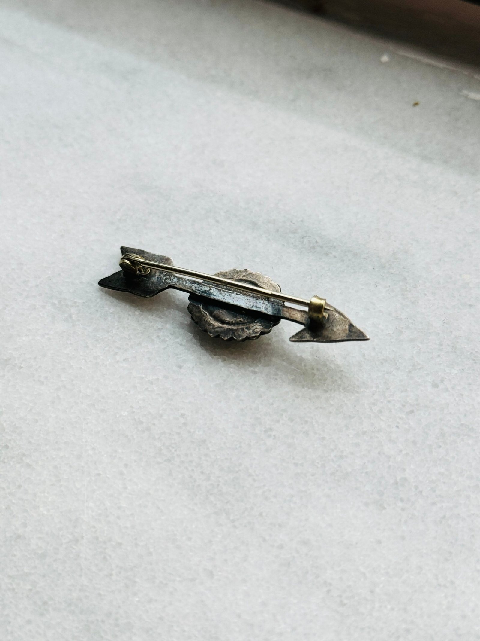 Vintage Fred Harvey Era Sterling Silver Turquoise Arrow Brooch - Image 5