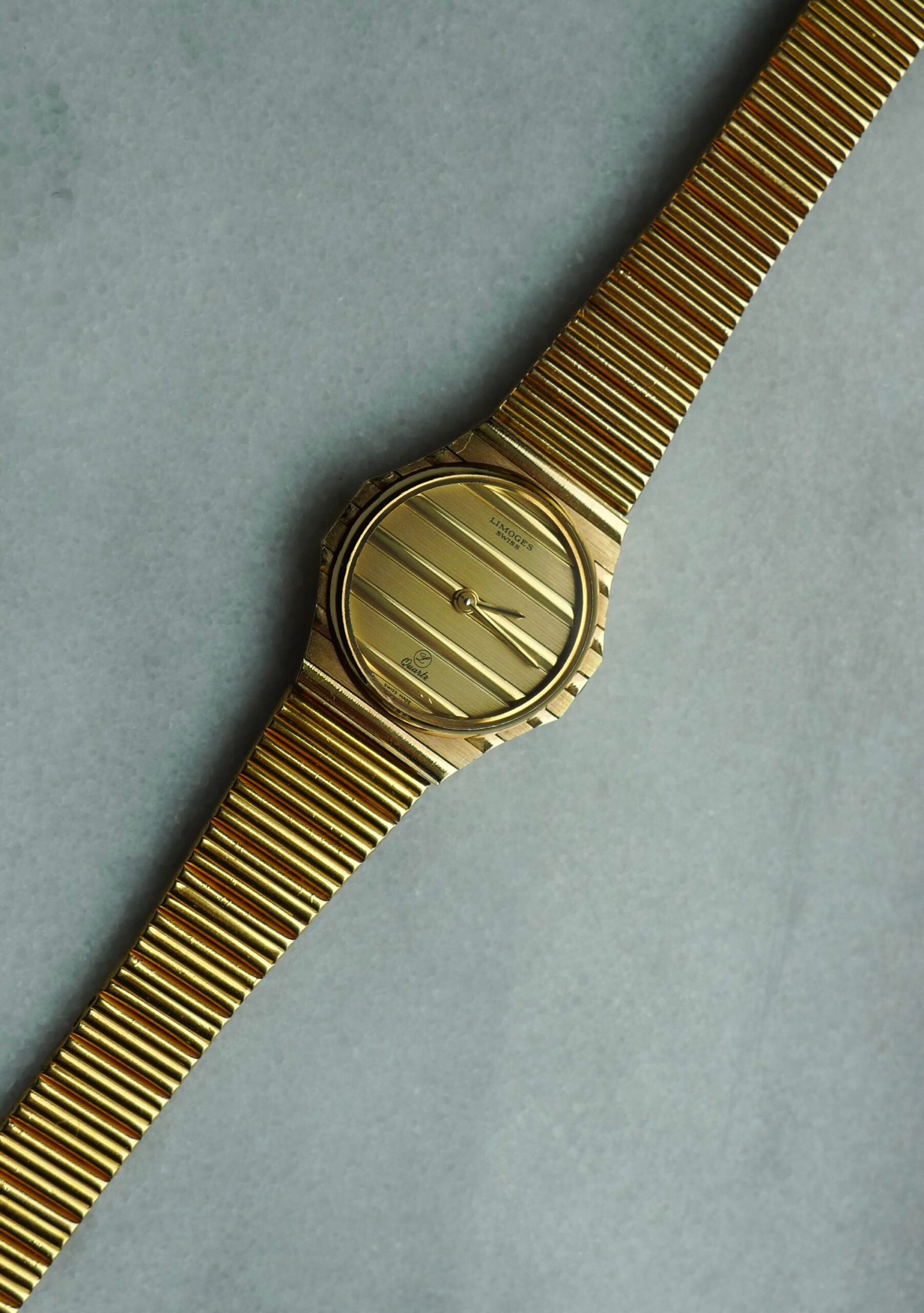 Limoges Swiss Made Quartz Polo Watch 24mm Gold Plated - Image 5