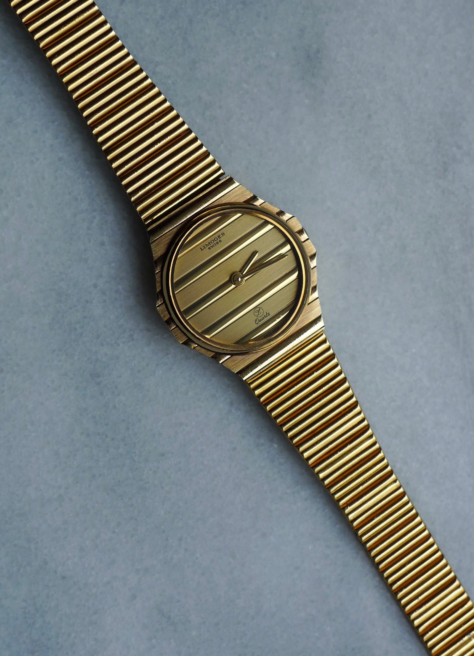 Limoges Swiss Made Quartz Polo Watch 24mm Gold Plated - Image 2
