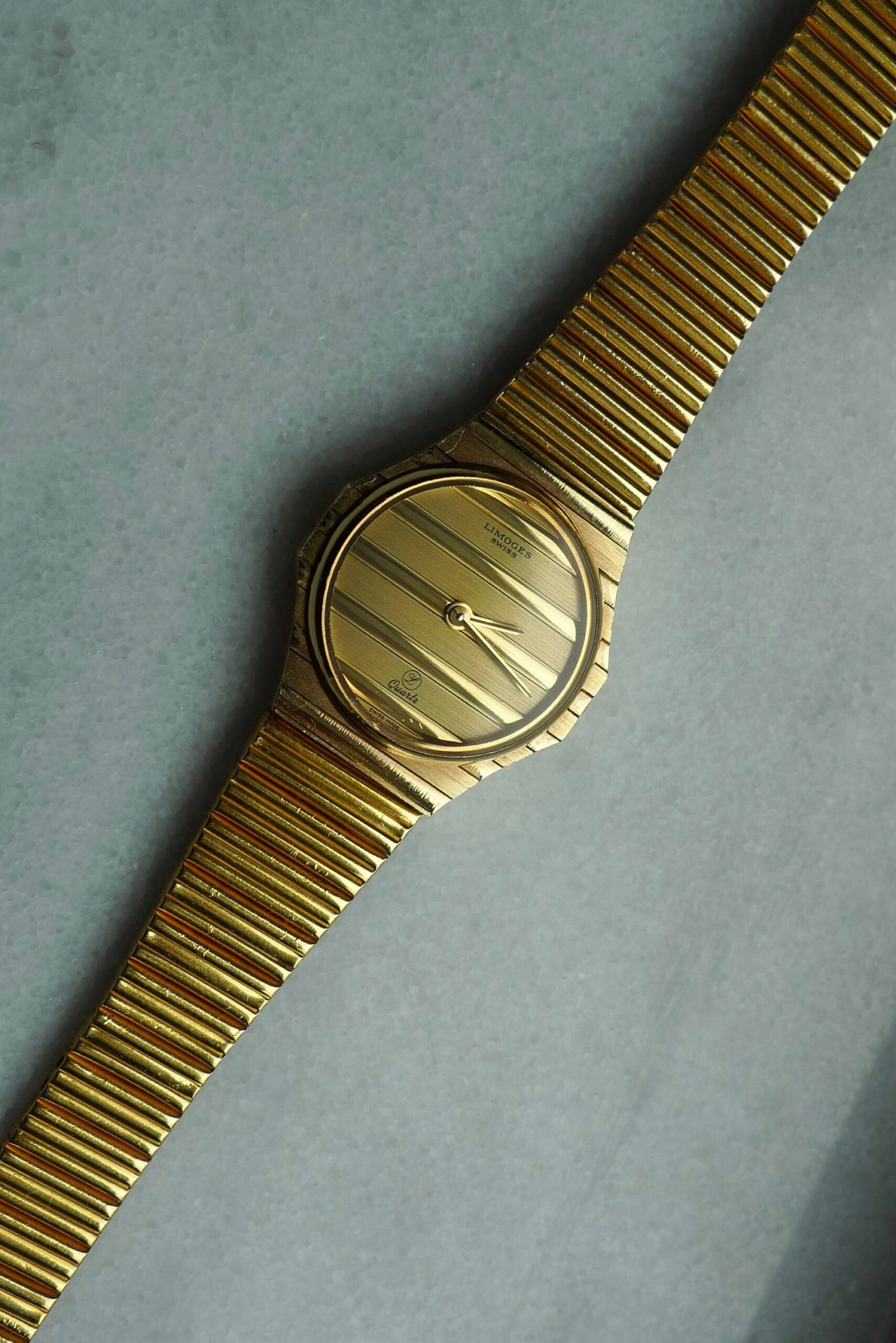 Limoges Swiss Made Quartz Polo Watch 24mm Gold Plated - Image 4