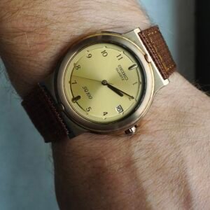 Vintage 1986 Seiko SQ100 Date Quartz Watch 5H22-6119