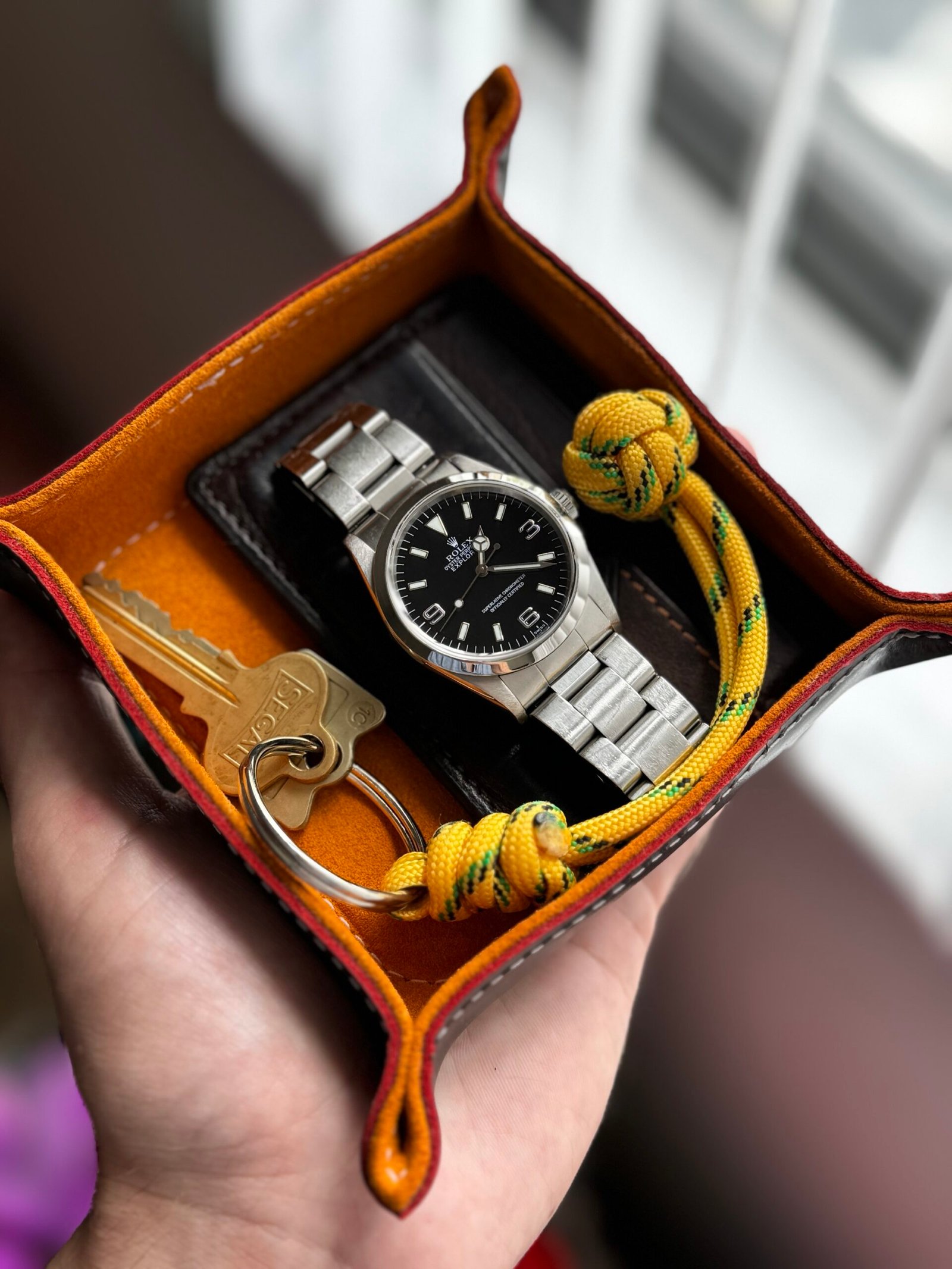 Handmade Leather Valet Tray 4x4 - Image 2