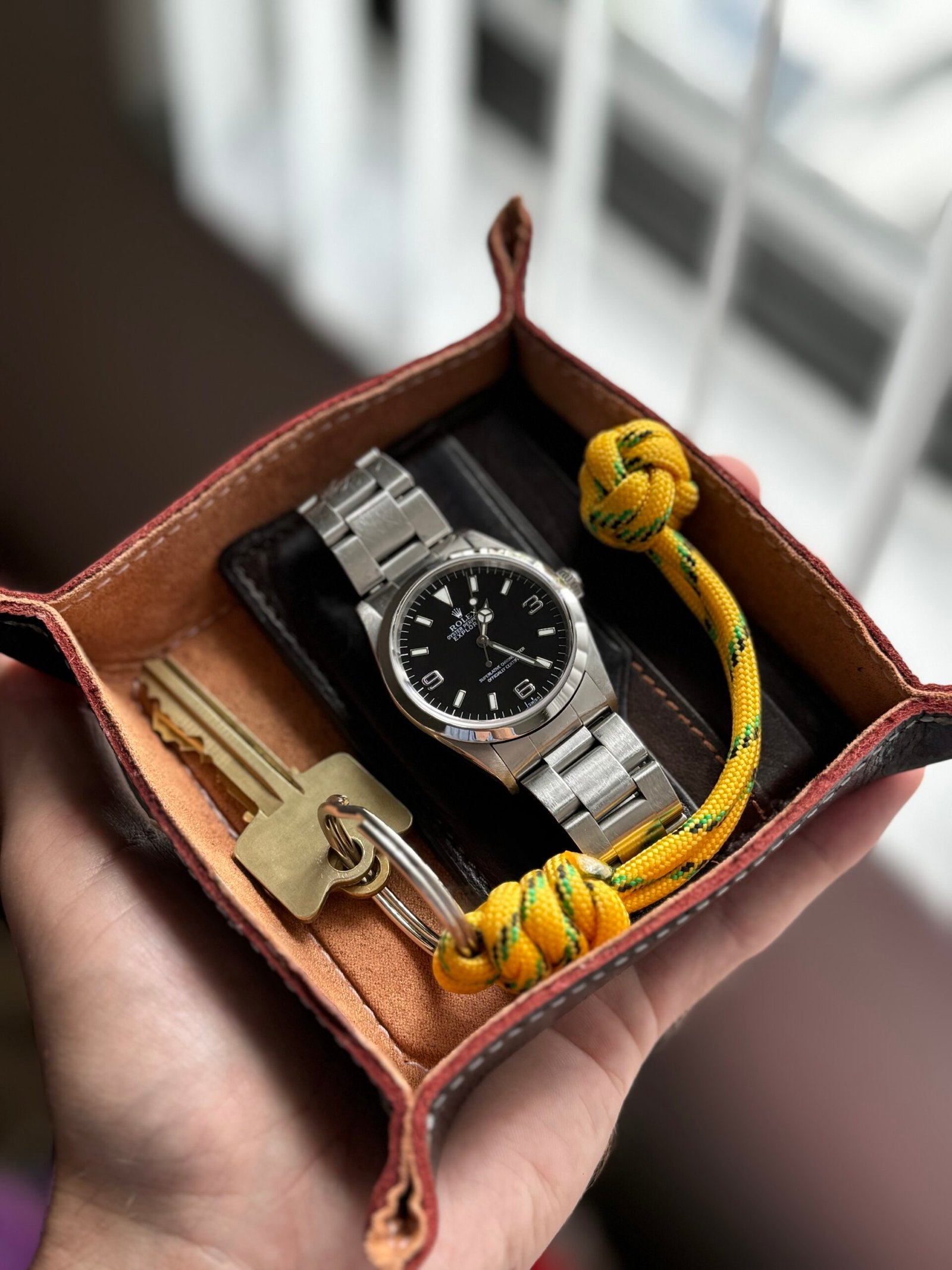 Handmade Leather Valet Tray 4x4 - Image 2