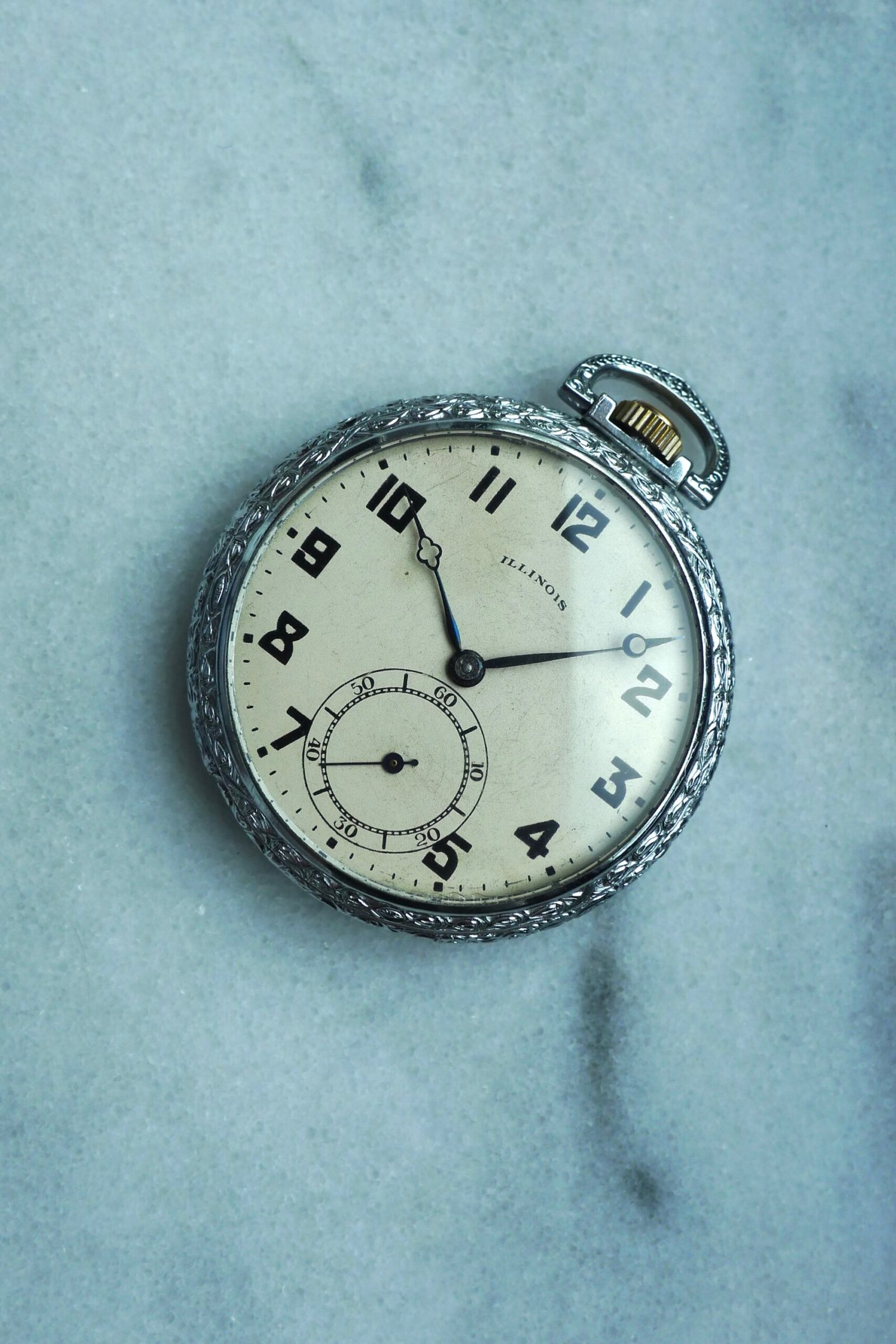 1923 Illinois 12s 17j Grade 405 Model 3 45mm Pocket Watch - Image 2