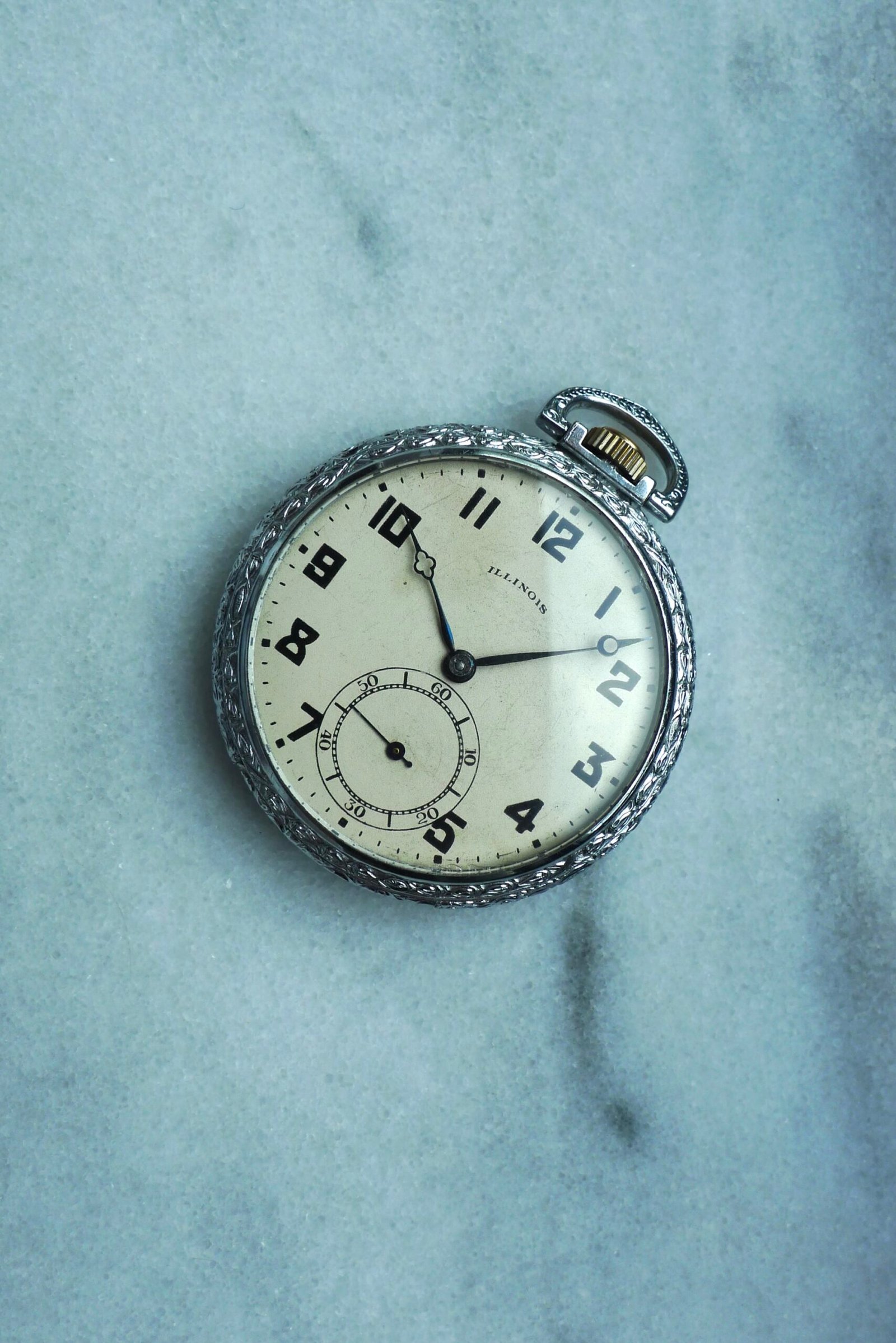 1923 Illinois 12s 17j Grade 405 Model 3 45mm Pocket Watch - Image 5