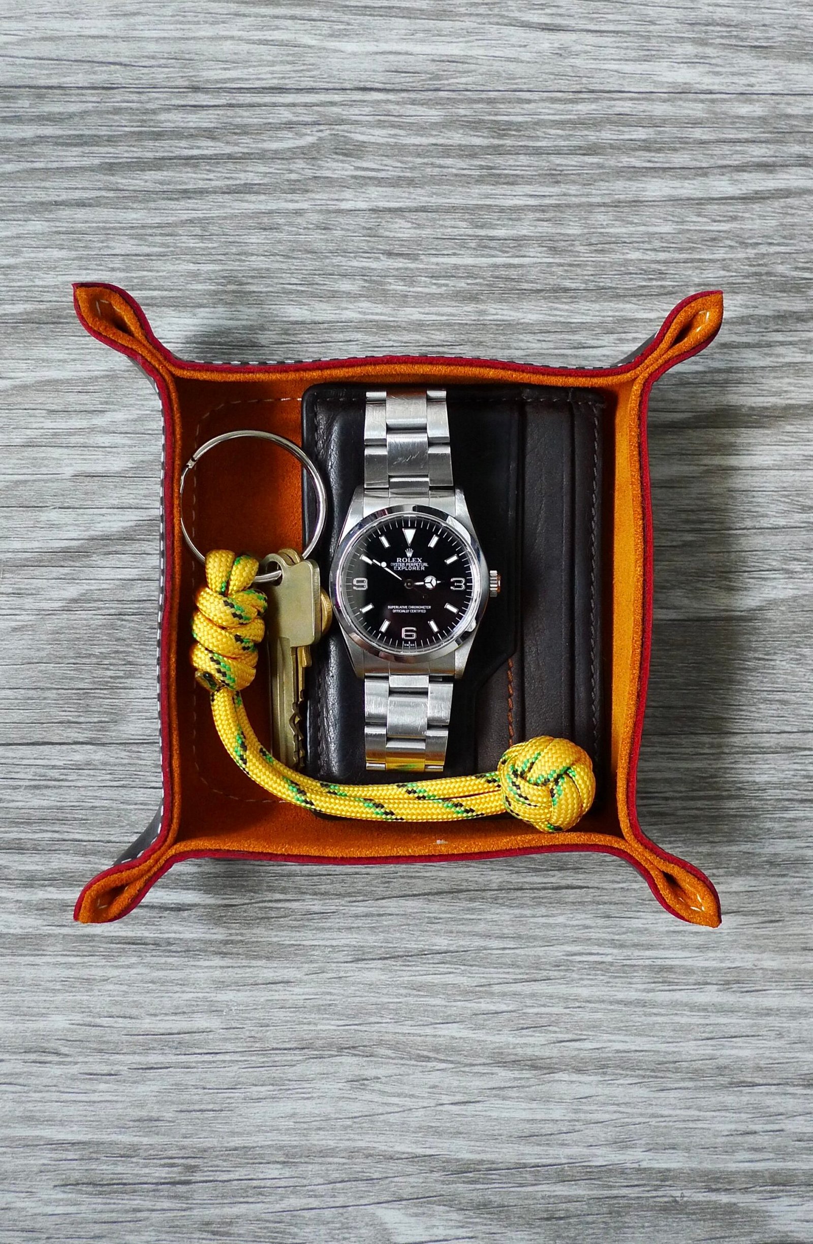Handmade Leather Valet Tray 4x4