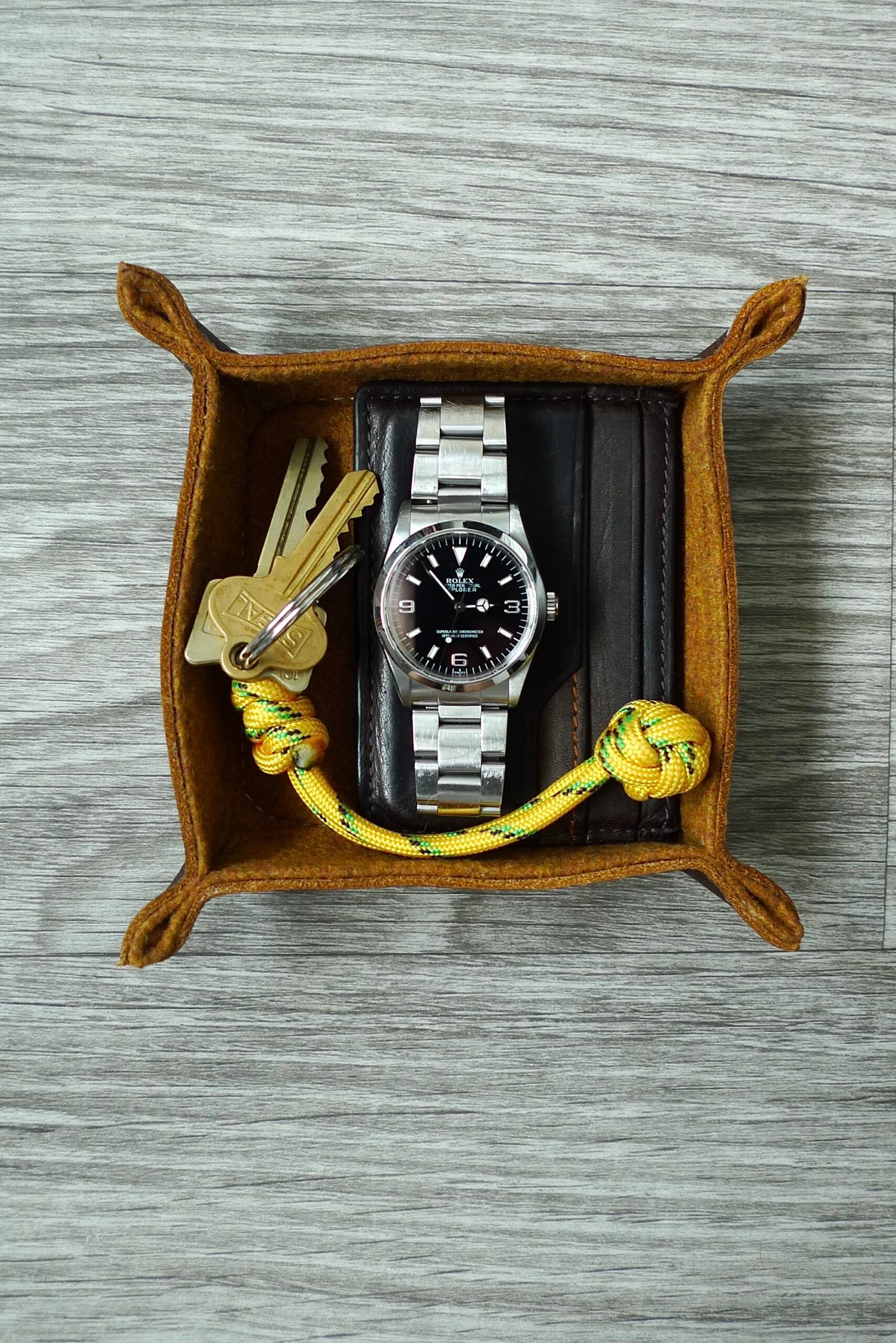Handmade Leather Valet Tray 4x4