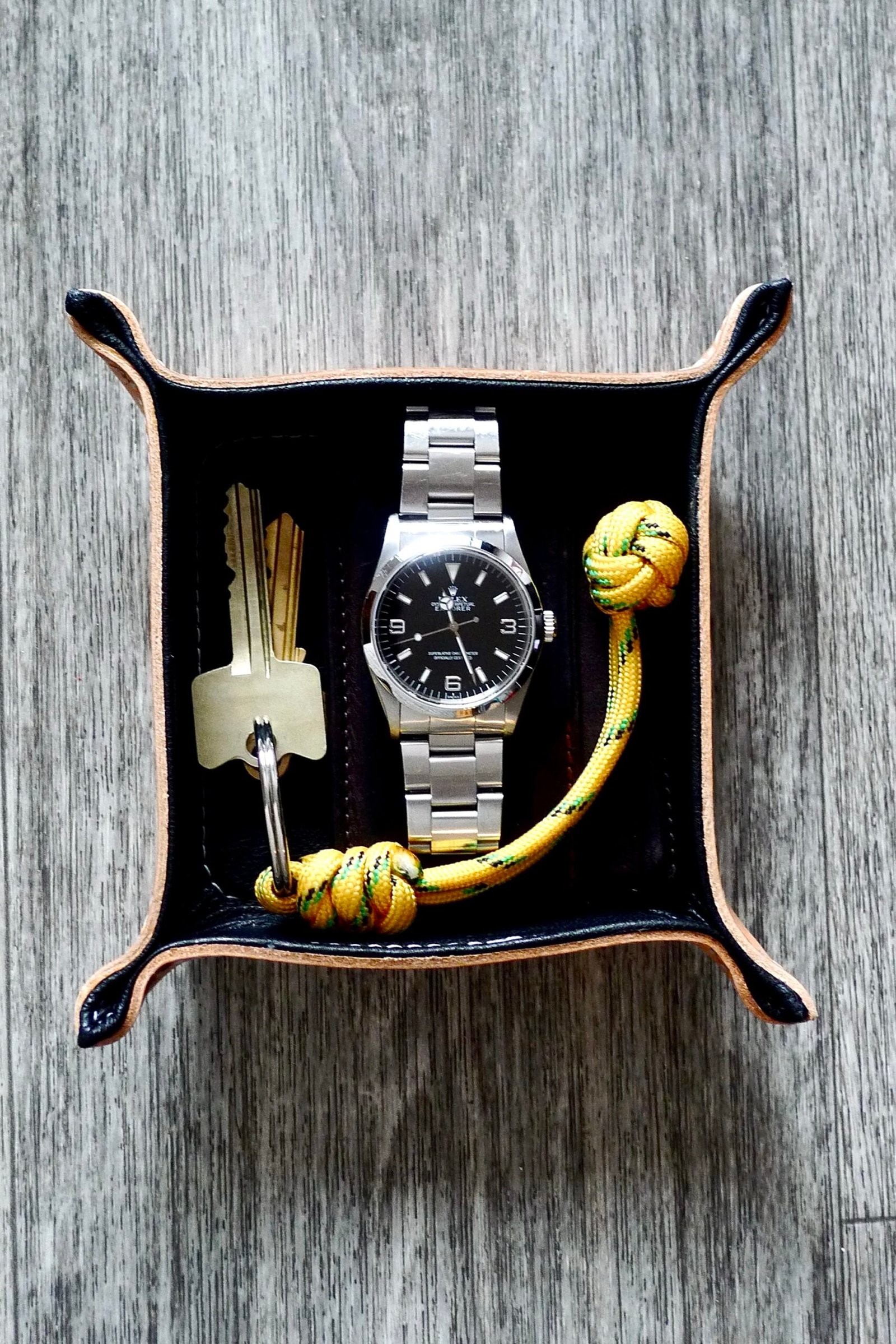 Handmade Leather Valet Tray 4x4
