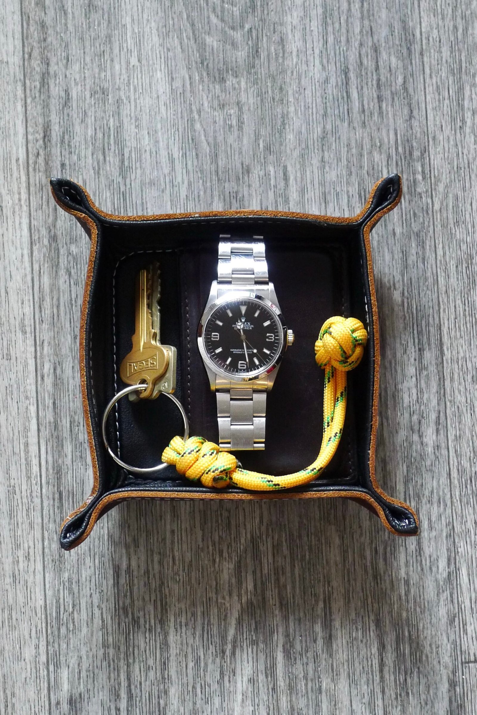 Handmade Leather Valet Tray 4x4
