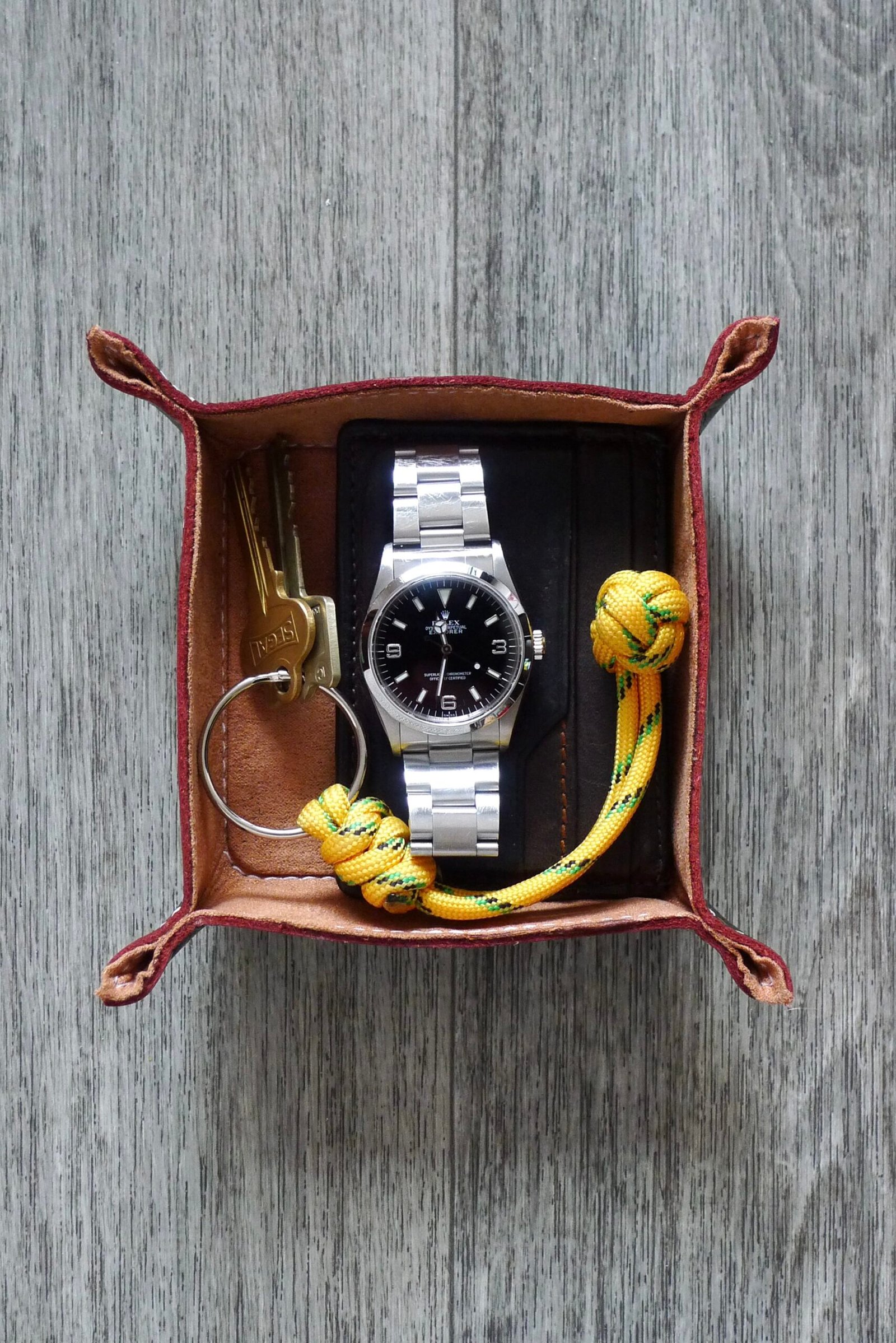 Handmade Leather Valet Tray 4x4