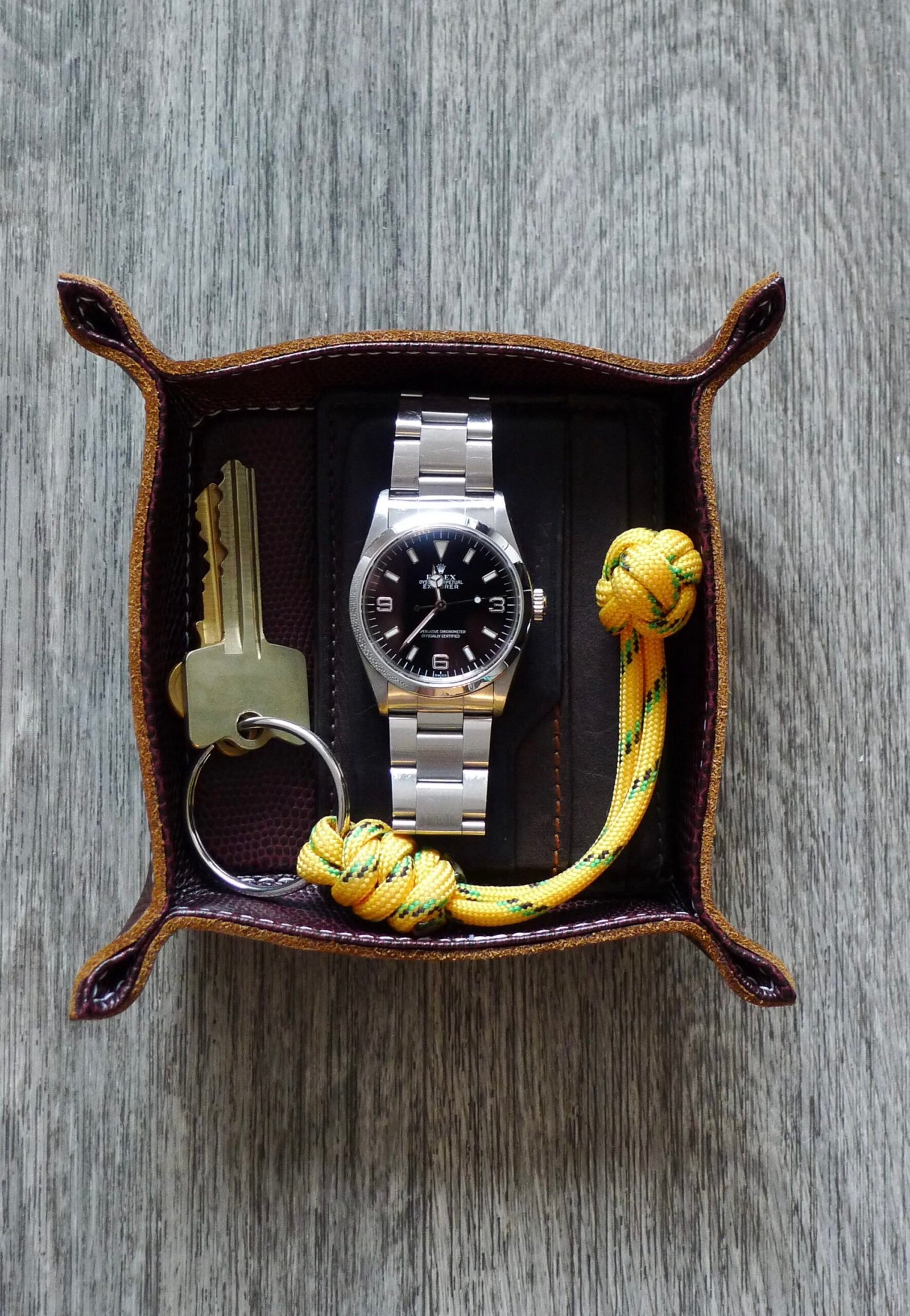 Handmade Leather Valet Tray 4x4