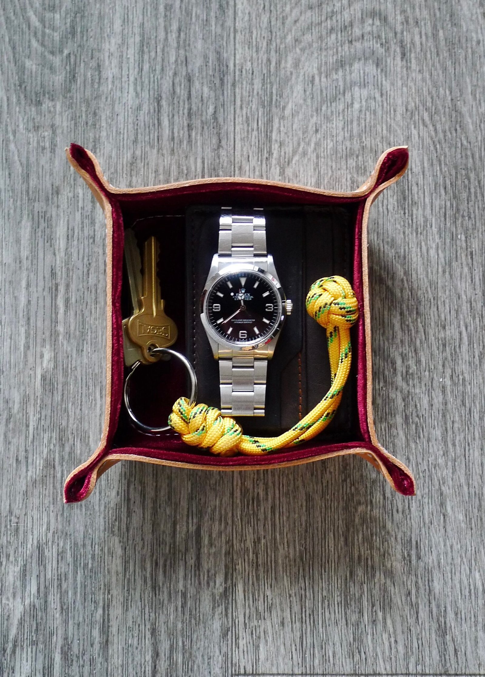 Handmade Leather Valet Tray 4x4