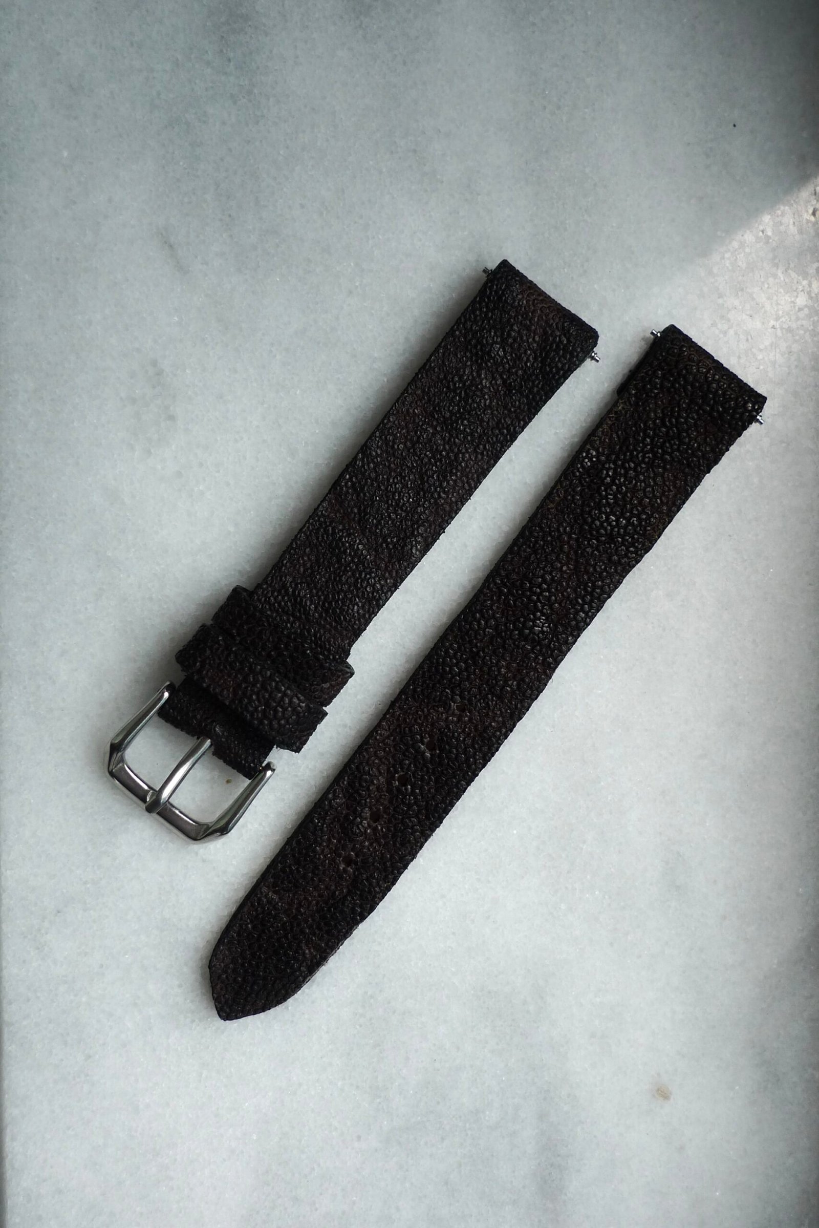 Handmade Elephant Leather Watch Strap 18mm
