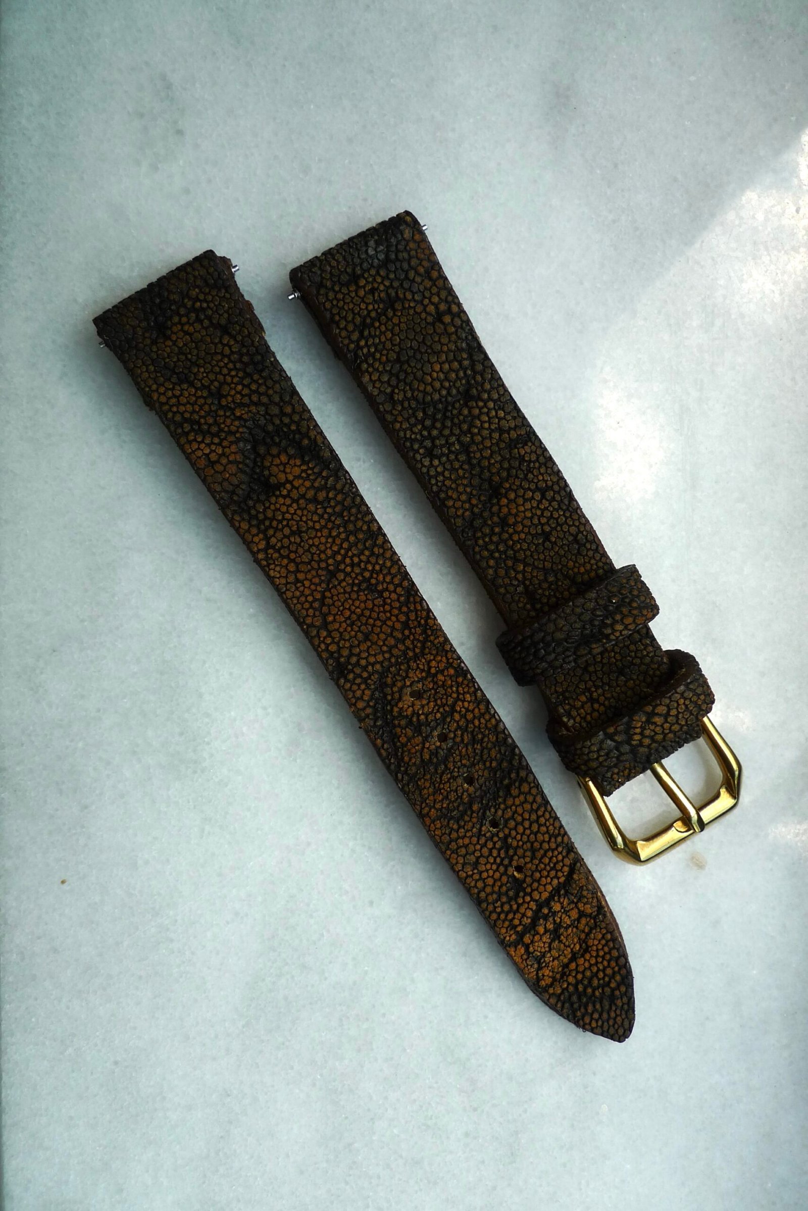 Handmade Elephant Leather Watch Strap 18mm - Image 3