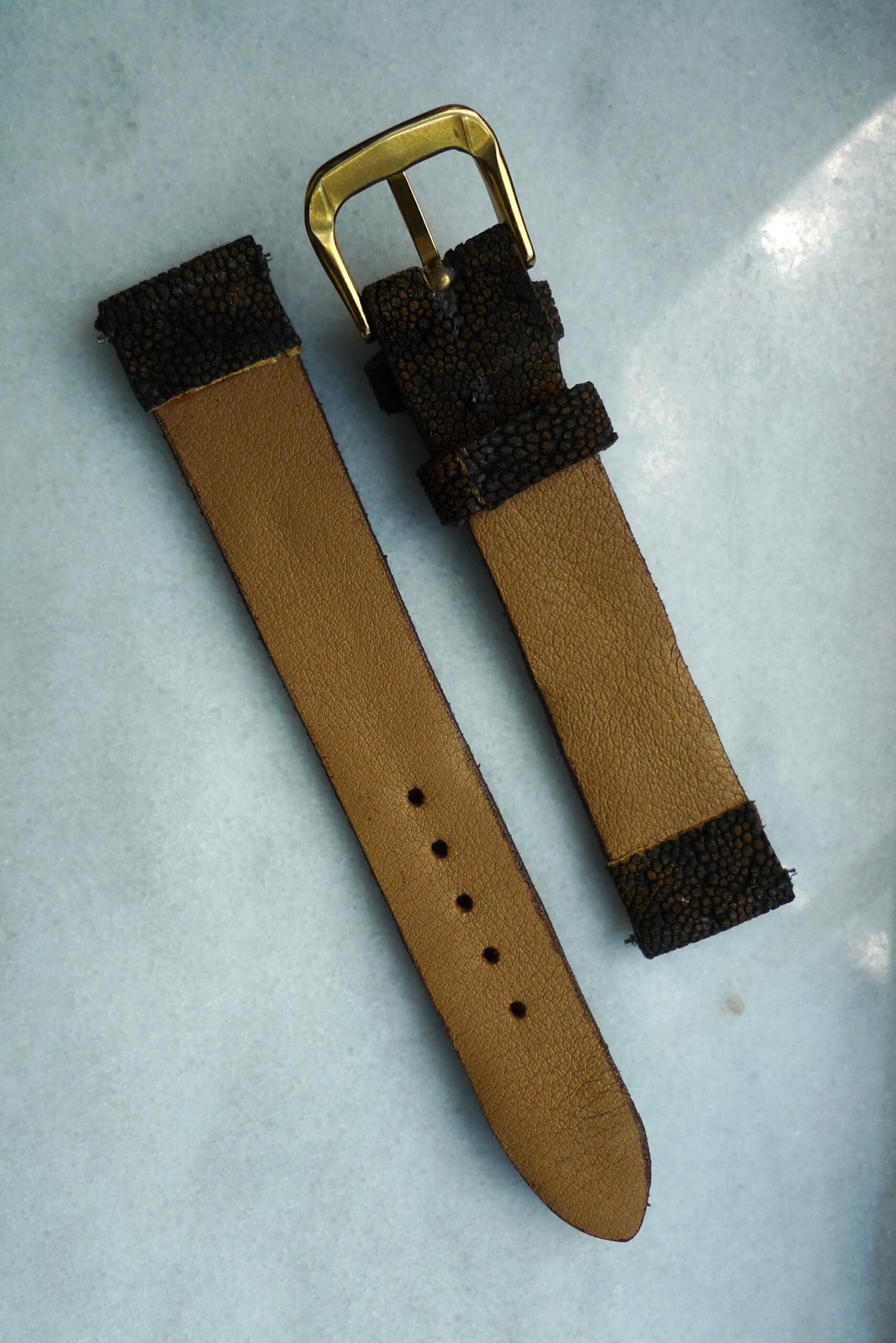Handmade Elephant Leather Watch Strap 18mm - Image 4