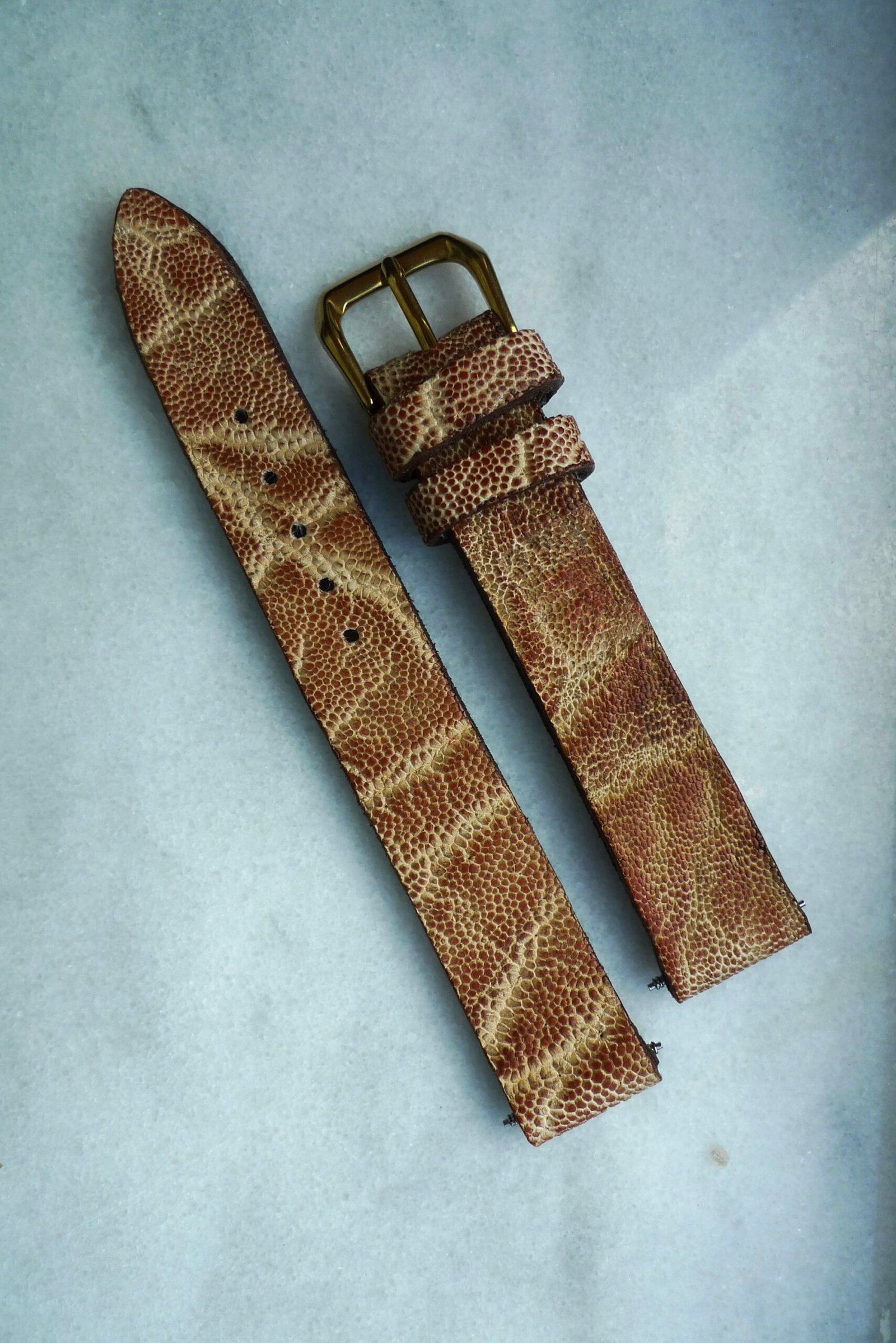 Handmade Elephant Leather Watch Strap 18mm - Image 2
