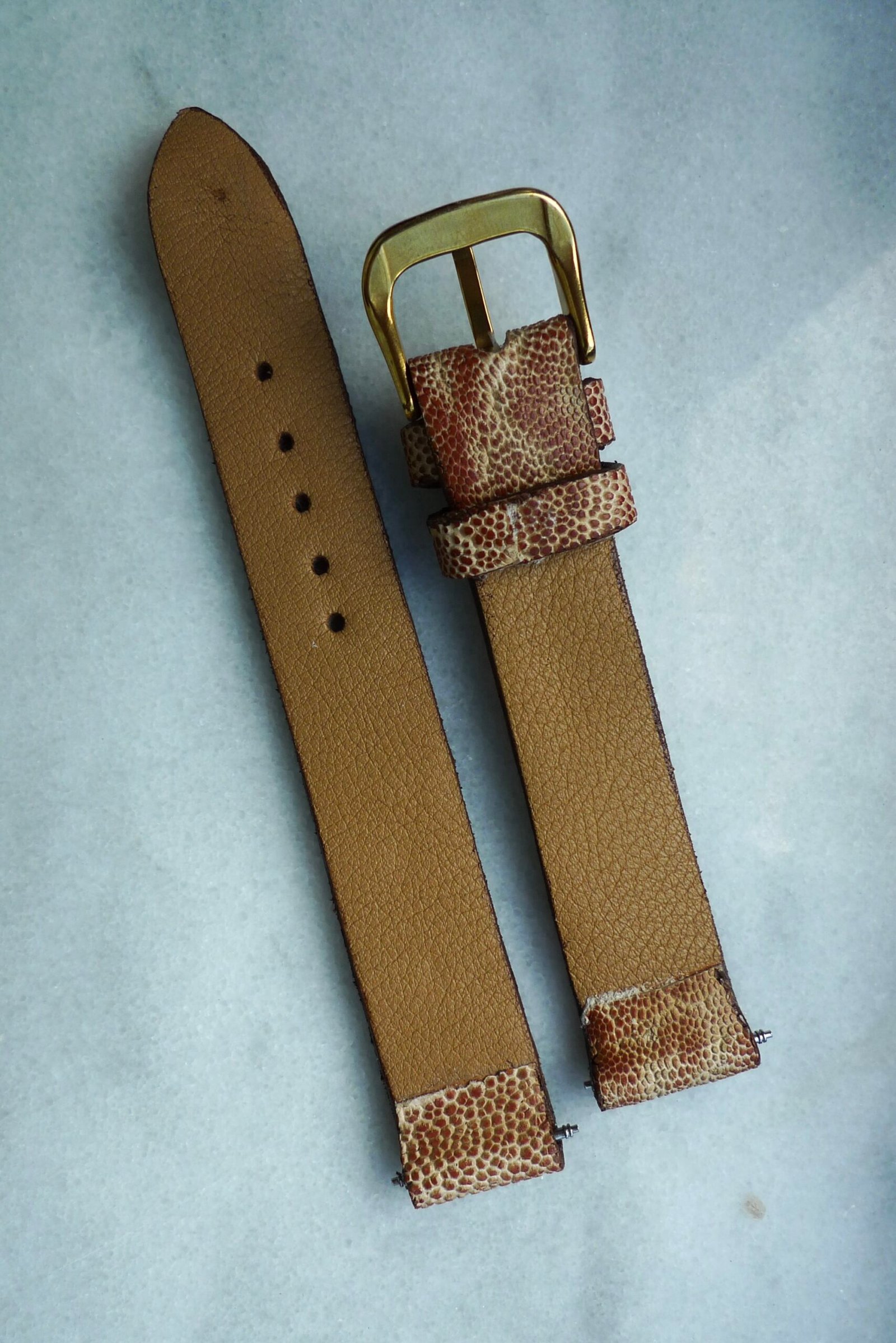Handmade Elephant Leather Watch Strap 18mm - Image 4