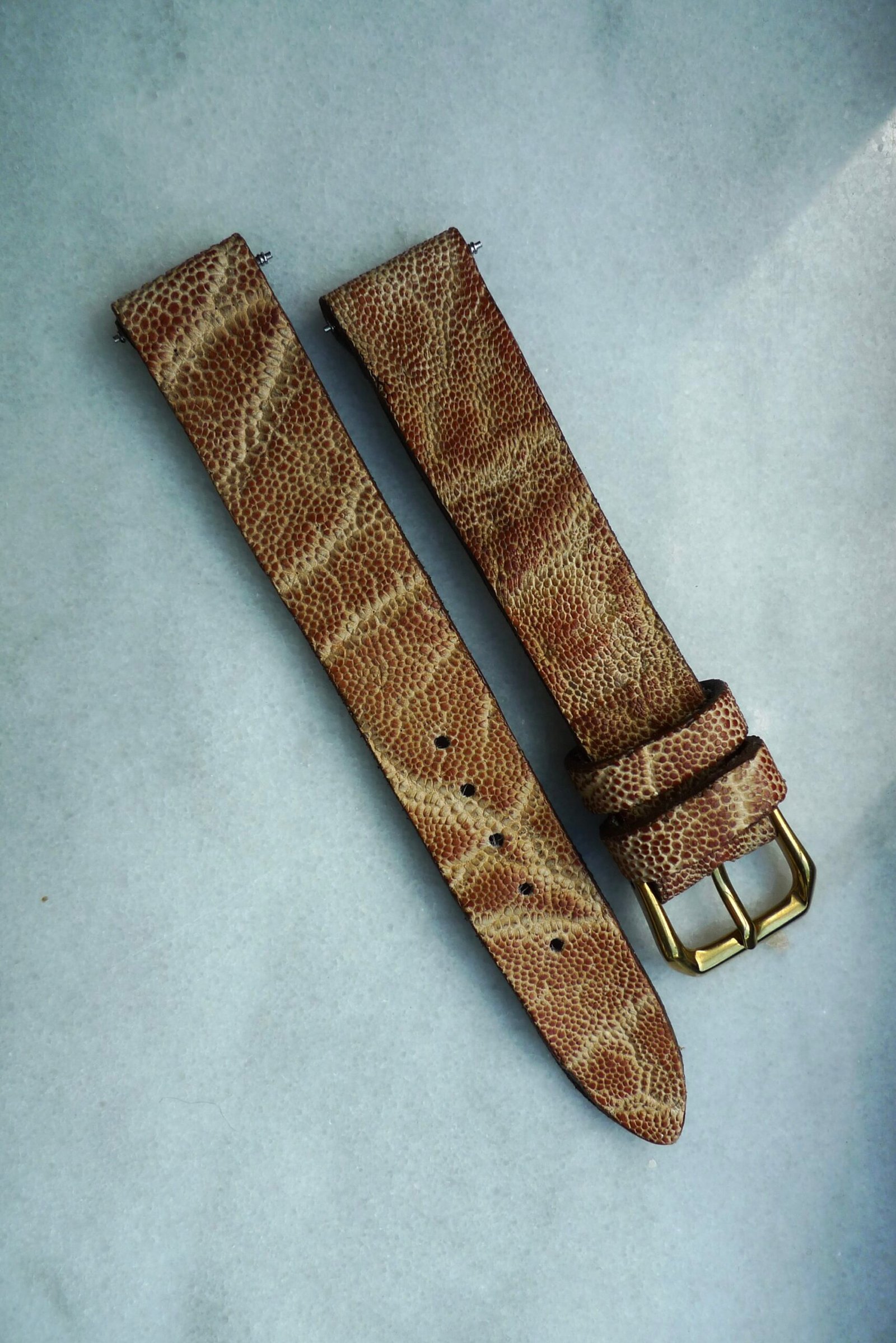 Handmade Elephant Leather Watch Strap 18mm - Image 3