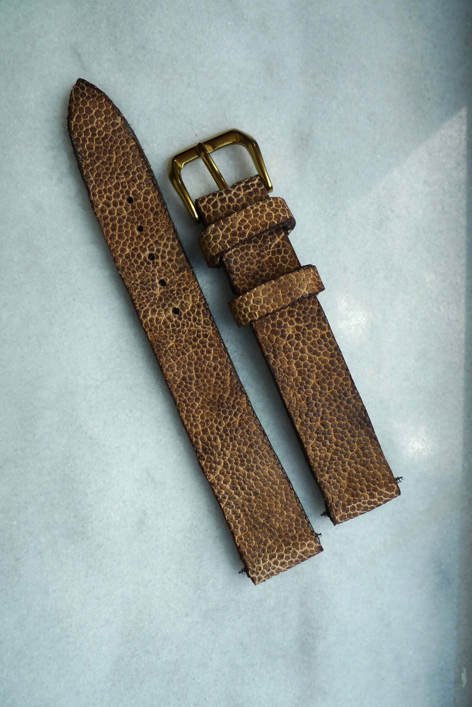Handmade Elephant Leather Watch Strap 18mm - Image 3