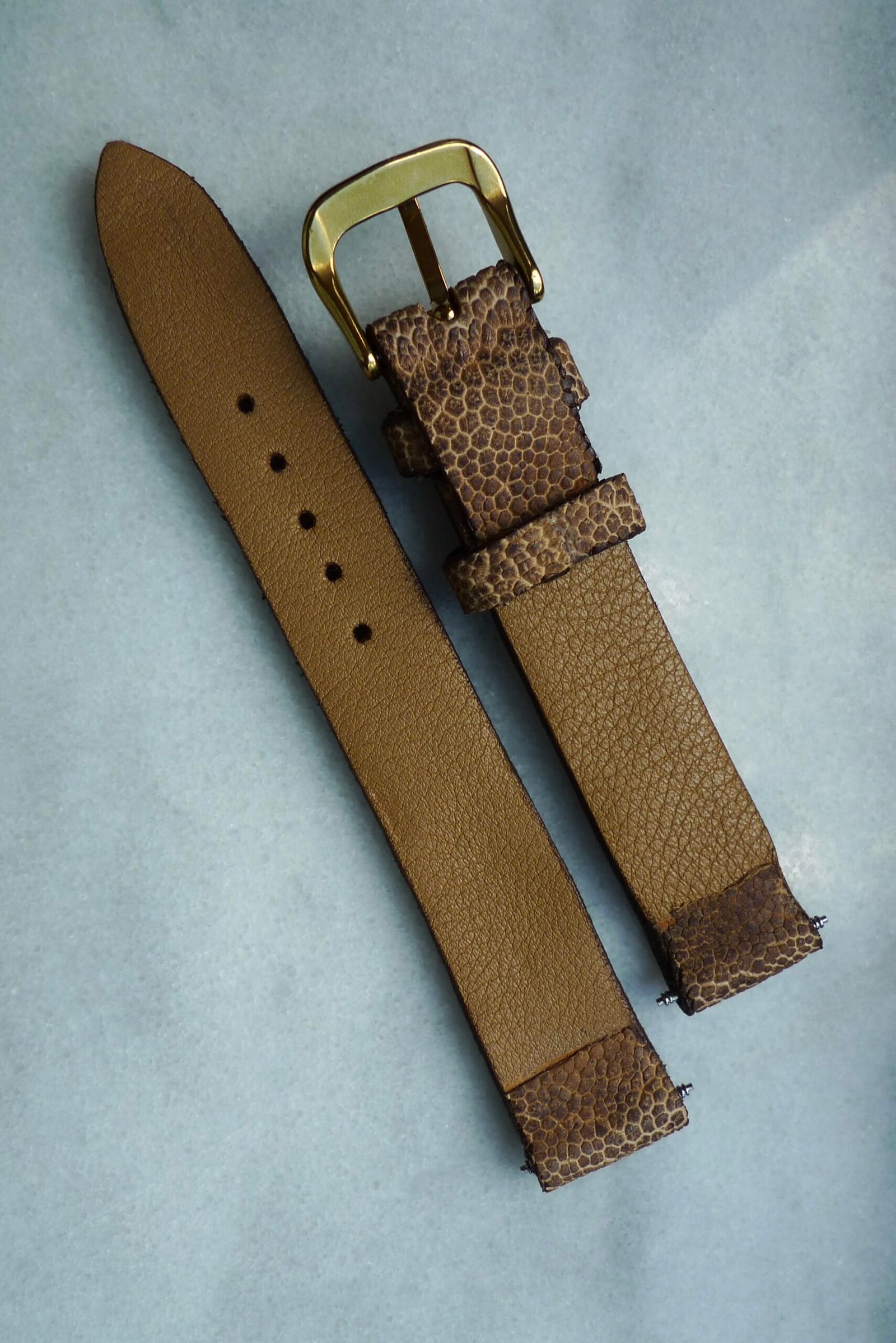 Handmade Elephant Leather Watch Strap 18mm - Image 4