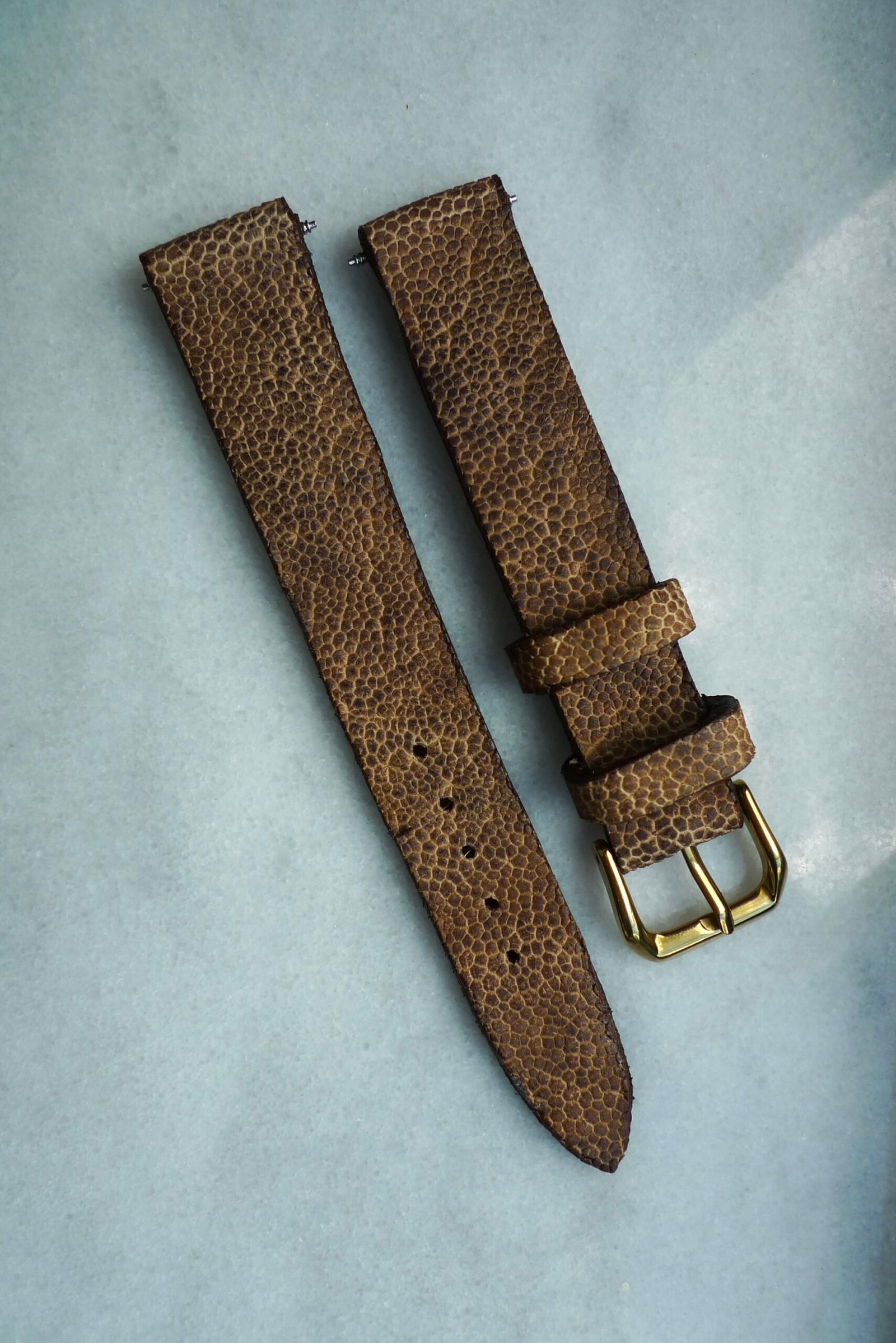 Handmade Elephant Leather Watch Strap 18mm - Image 2